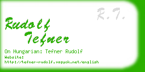 rudolf tefner business card